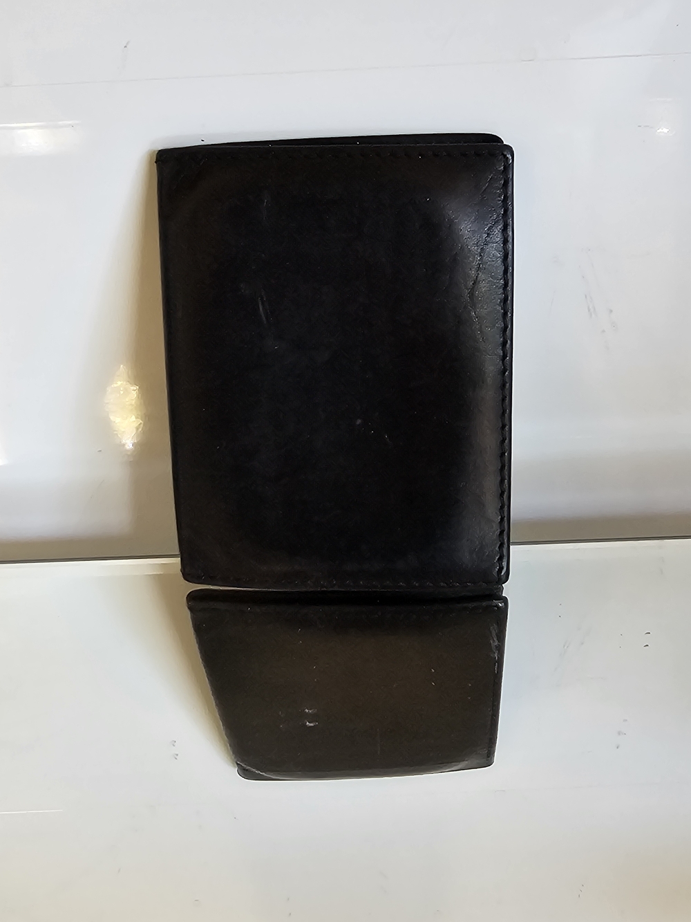Classic Black Leather Bi-Fold Wallet
